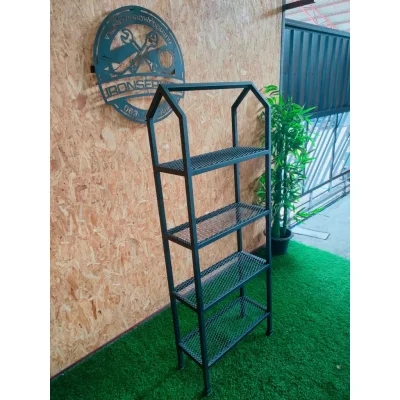 ชั้นวางของทรงจั่ว 4 ชั้น พื้นตะแกรงเหล็ก