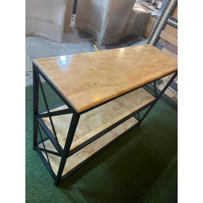 ชั้นวางของ 3 ชั้น  พื้นไม้  เฟอร์นิเจอร์ โครงเหล็กกันสนิม