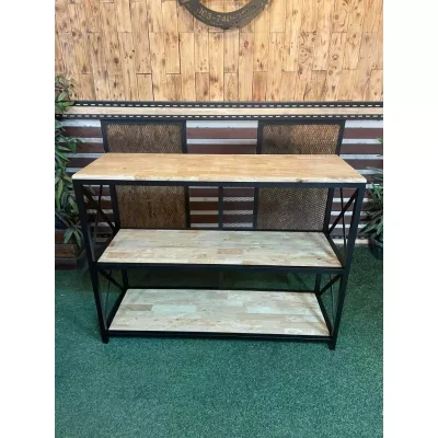 ชั้นวางของ 3 ชั้น  พื้นไม้  เฟอร์นิเจอร์ โครงเหล็กกันสนิม