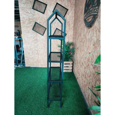 ชั้นวางของทรงจั่ว 4 ชั้น พื้นตะแกรงเหล็ก