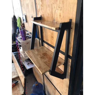 ชั้นวางของแบบติดผนัง ต่างระดับ พื้นไม้