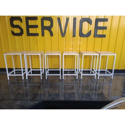 เก้าอี้หัวโล้น  คุณภาพดีทำจากเหล็กกันสนิมท็อปไม้แท้ เก้าอี้หัวโล้น  คุณภาพดีทำจากเหล็กกันสนิมท็อปไม้แท้