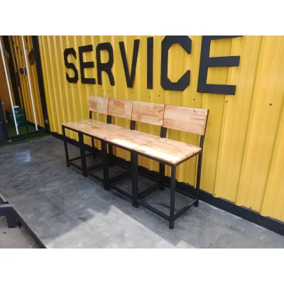 เก้าอี้กมีพนักพิงหลัง พื้นไม้ และ ตะแกรง เก้าอี้กมีพนักพิงหลัง พื้นไม้ และ ตะแกรง