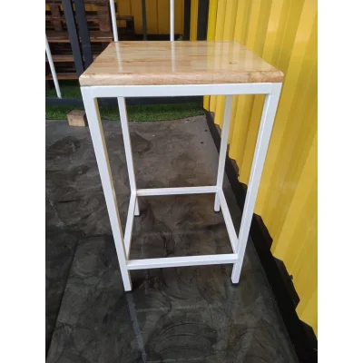 เก้าอี้หัวโล้น  คุณภาพดีทำจากเหล็กกันสนิมท็อปไม้แท้ เก้าอี้หัวโล้น  คุณภาพดีทำจากเหล็กกันสนิมท็อปไม้แท้