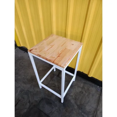 เก้าอี้หัวโล้น  คุณภาพดีทำจากเหล็กกันสนิมท็อปไม้แท้ เก้าอี้หัวโล้น  คุณภาพดีทำจากเหล็กกันสนิมท็อปไม้แท้