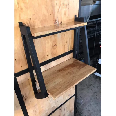 ชั้นวางของแบบติดผนัง ต่างระดับ พื้นไม้