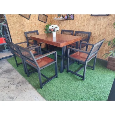 ชุดโต๊ะ + เก้าอี้  วินเทจ ลอฟท์  สวยงามแข็งแรง ชุดโต๊ะ + เก้าอี้  วินเทจ ลอฟท์  สวยงามแข็งแรง