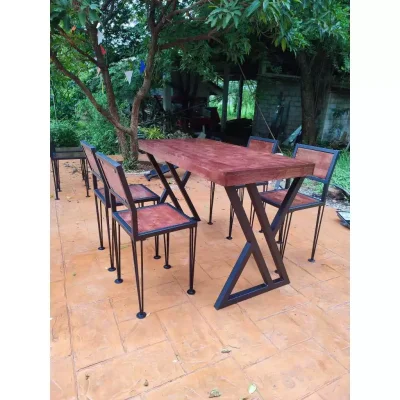 ชุดโต๊ะ+เก้าอี้ 4 ตัว โครงเหล็กใช้เป็นเหล็กกันสนิม ชุดโต๊ะ+เก้าอี้ 4 ตัว โครงเหล็กใช้เป็นเหล็กกันสนิม