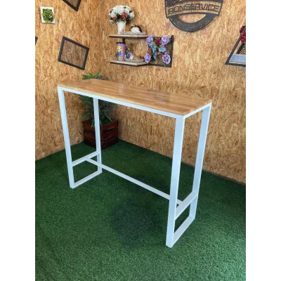 ชุดโต๊ะบาร์ โต๊ะ 1 เก้าอี้ 2 ท็อปด้วยไม้ ชุดโต๊ะบาร์ โต๊ะ 1 เก้าอี้ 2 ท็อปด้วยไม้