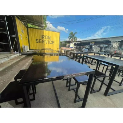 ชุดโต๊ะวางของ พื้นไม้ เฟอร์นิเจอร์ โครงเหล็กกันสนิม ชุดโต๊ะวางของ พื้นไม้ เฟอร์นิเจอร์ โครงเหล็กกันสนิม