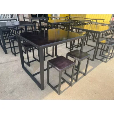 ชุดโต๊ะวางของ พื้นไม้ เฟอร์นิเจอร์ โครงเหล็กกันสนิม ชุดโต๊ะวางของ พื้นไม้ เฟอร์นิเจอร์ โครงเหล็กกันสนิม