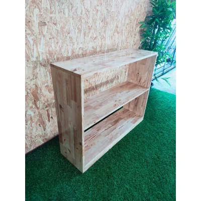 ชั้นวางของ 3 ชั้น พื้นไม้ประสาน