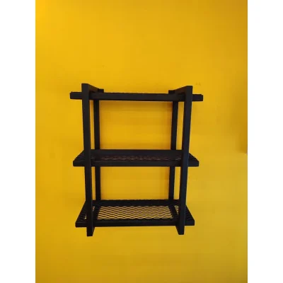 ชั้นติดผนัง3ชั้นตกแต่งตะแกรงและไม้ ชั้นติดผนัง3ชั้นตกแต่งตะแกรงและไม้