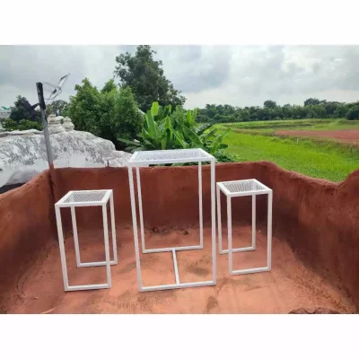 ชุดโต๊ะวางของ พื้นตะแกรง เฟอร์นิเจอร์ โครงเหล็กกันสนิม ชุดโต๊ะวางของ พื้นตะแกรง เฟอร์นิเจอร์ โครงเหล็กกันสนิม