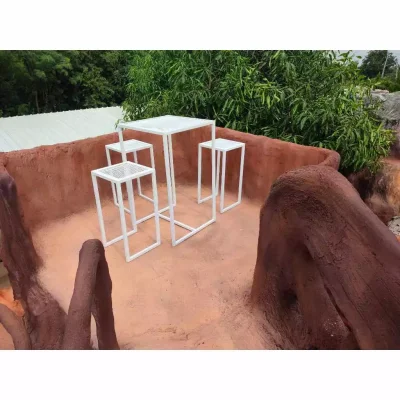 ชุดโต๊ะวางของ พื้นตะแกรง เฟอร์นิเจอร์ โครงเหล็กกันสนิม ชุดโต๊ะวางของ พื้นตะแกรง เฟอร์นิเจอร์ โครงเหล็กกันสนิม