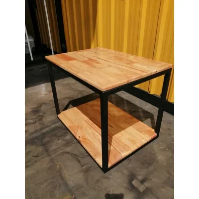 โต๊ะกลางโซฟา คุณภาพดีทำจากเหล็กกันสนิมท็อปไม้แท้ โต๊ะกลางโซฟา คุณภาพดีทำจากเหล็กกันสนิมท็อปไม้แท้