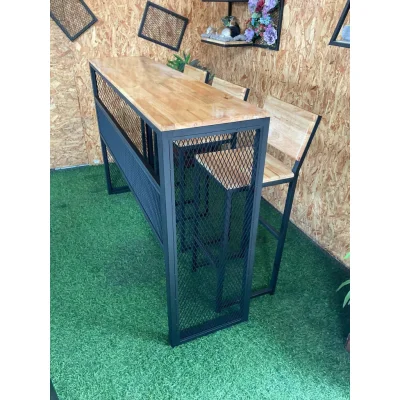 ชุดโต๊ะบาร์ขาตะแกรง ชุดโต๊ะบาร์ขาตะแกรง