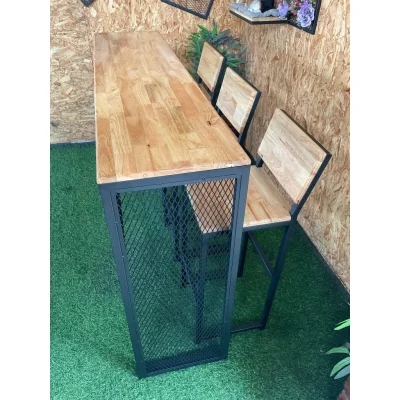 ชุดโต๊ะบาร์ขาตะแกรง ชุดโต๊ะบาร์ขาตะแกรง