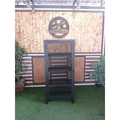 ตู้เก็บของตะแกรงเหล็กฉีก มีบานพับเปิด-ปิด