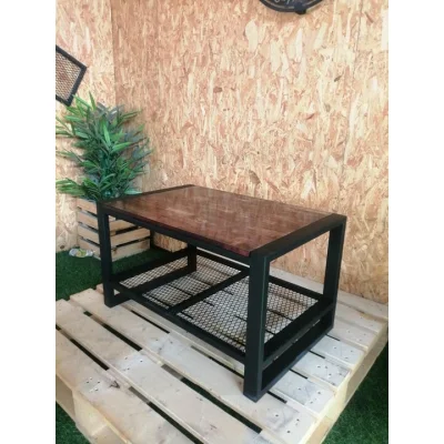 โต๊ะกลางโซฟา คุณภาพดีทำจากเหล็กกันสนิมท็อปไม้แท้ โต๊ะกลางโซฟา คุณภาพดีทำจากเหล็กกันสนิมท็อปไม้แท้