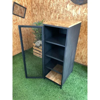 ชั้นวางของ 5 ชั้น ไม้บนล่าง มีบานพับเปิดปิดอย่างดี ชั้นวางของ 5 ชั้น ไม้บนล่าง มีบานพับเปิดปิดอย่างดี