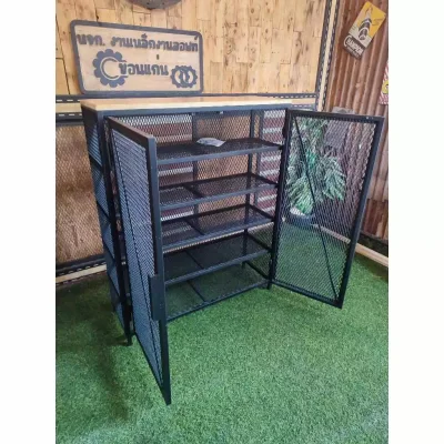 ชั้นวางของบานพับ 6 ชั้น โครงเหล็กใช้เป็นเหล็กกันสนิม ชั้นวางของบานพับ 6 ชั้น โครงเหล็กใช้เป็นเหล็กกันสนิม