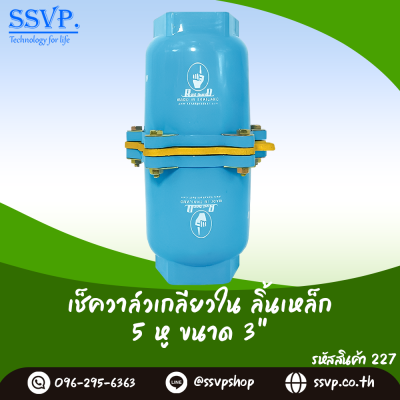 เช็ควาล์วลิ้นเหล็ก เกลียวในขนาด 3 นิ้ว