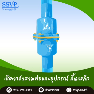 เช็ควาล์วลิ้นเหล็ก สวมทับท่อ 4 นิ้ว