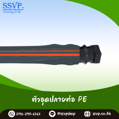 ตัวอุดปลายท่อ PE ขนาด 16 มม. แพ็ค 50 ตัว