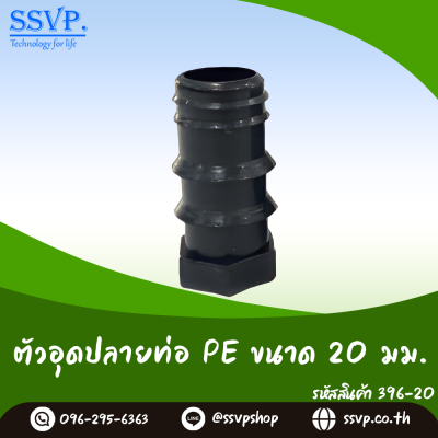 ตัวอุดปลายท่อ PE ขนาด 20 มม. แพ็ค 50 ตัว