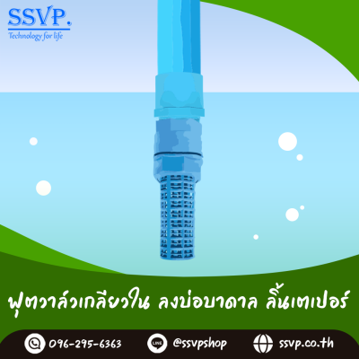 ฟุตวาล์วลงบ่อบาดาล ลิ้นเตเปอร์ ขนาด 2 นิ้ว ลงบ่อบาดาล 3 นิ้ว