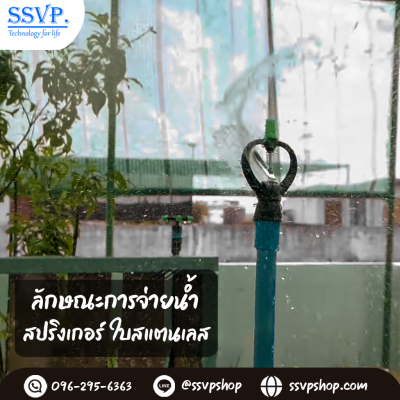 สปริงเกลอร์ใบ สแตนเลส เกลียวในขนาด 3/4 x 1/2 นิ้ว แพ็ค 5 ชิ้น