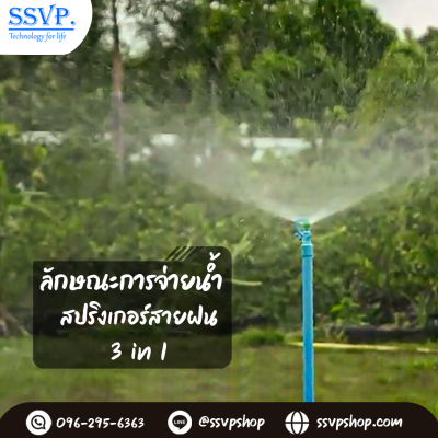 สปริงเกลอร์สายฝน PVC (3in1) ขนาด 1/2 นิ้ว (แพ็ก 5 ชิ้น)