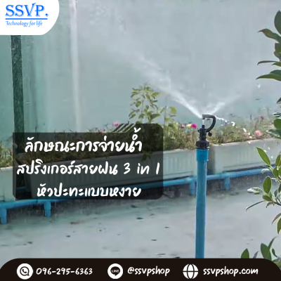 สปริงเกลอร์สายฝน (3in1) ฝาครอบ PVC ขนาด 1/2 นิ้ว (แพ็ก 5 ชิ้น)