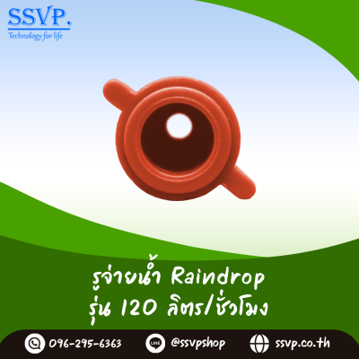 รูจ่ายน้ำ Raindrop รุ่น RD-35 สีแดง ปริมาณน้ำ 35 ลิตร/ชั่วโมง บรรจุ 100 ตัว