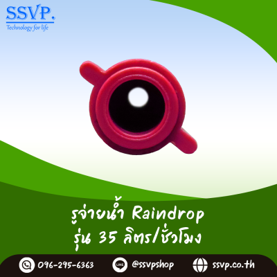 รูจ่ายน้ำ Raindrop รุ่น RD-35 สีแดง ปริมาณน้ำ 35 ลิตร/ชั่วโมง บรรจุ 100 ตัว
