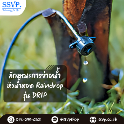 หัวน้ำหยด Raindrop ปรับปริมาณน้ำได้ รุ่น DRIP บรรจุ 10 ตัว