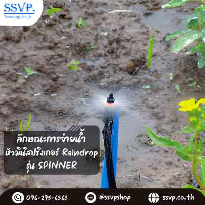 หัวจ่ายน้ำ RainDrop รุ่น SPINNER พร้อมข้อต่อ RD-18 แพ็ก 10 ชิ้น