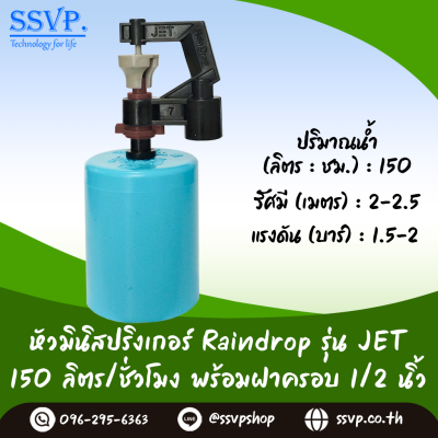 มินิสปริงเกอร์ RainDrop รุ่น JET พร้อมฝาครอบ PVC ขนาด 1/2 นิ้ว บรรจุ 10 ตัว