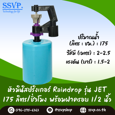 มินิสปริงเกอร์ RainDrop รุ่น JET พร้อมฝาครอบ PVC ขนาด 1/2 นิ้ว บรรจุ 10 ตัว