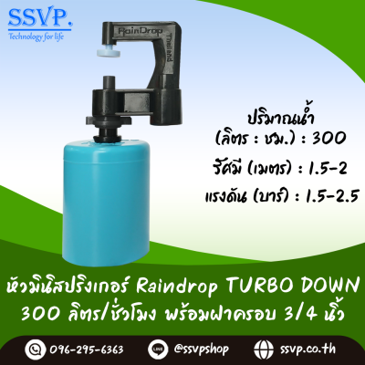 มินิสปริงเกอร์ RainDrop รุ่น TURBO DOWN พร้อมฝาครอบ PVC ขนาด 3/4 นิ้ว บรรจุ 10 ตัว