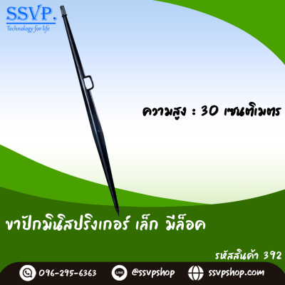 ขาปักมินิสปริงเกลอร์เล็ก มีล็อก ขนาด 30 ซม. สีดำ แพ็ค 10 ตัว