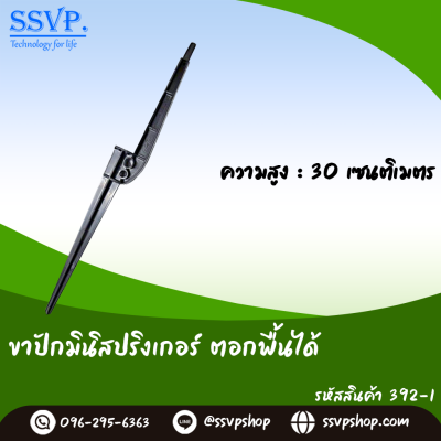 ขาปักมินิสปริงเกอร์ ตอกพื้นได้ ขนาด 30 ซม. สีดำ แพ็ค 10 ตัว