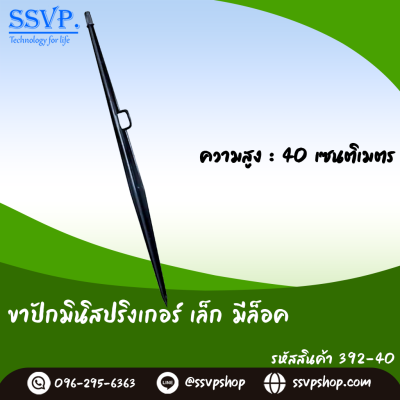 ขาปักมินิสปริงเกลอร์เล็ก มีล็อก ขนาด 40 ซม. สีดำ แพ็ค 10 ตัว