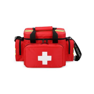 EMERGENCY BAG II ( SIZE 14"X 9"X 9" )RED LINE (RED)