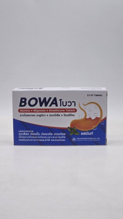 BOWA Antacid Tablets Mint Flavor (20 Tablet x 3 Box)