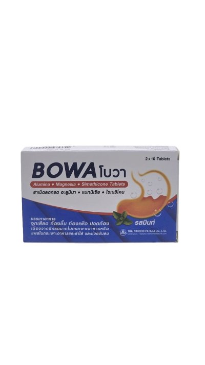 BOWA Antacid Tablets Mint Flavor (20 Tablet x 3 Box)