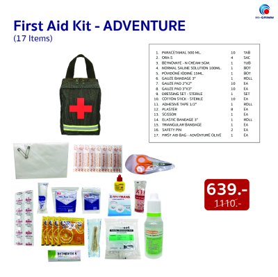 HIGRIMM FIRST AID KIT ADVENTURE ( OLIVE ) ( 17 ITEM )