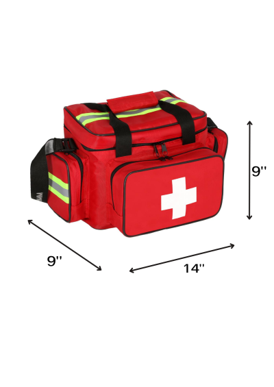 EMERGENCY BAG ( SIZE 14"X 9"X 9" ) (RED)