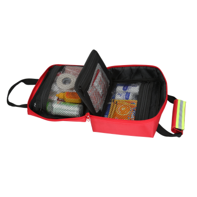 FIRST AID KIT FOR TRAVELLING ( 25 ITEMS ) ( RED )